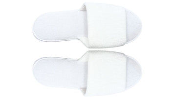 Woven Velour Open Toe Slippers (1 pair)