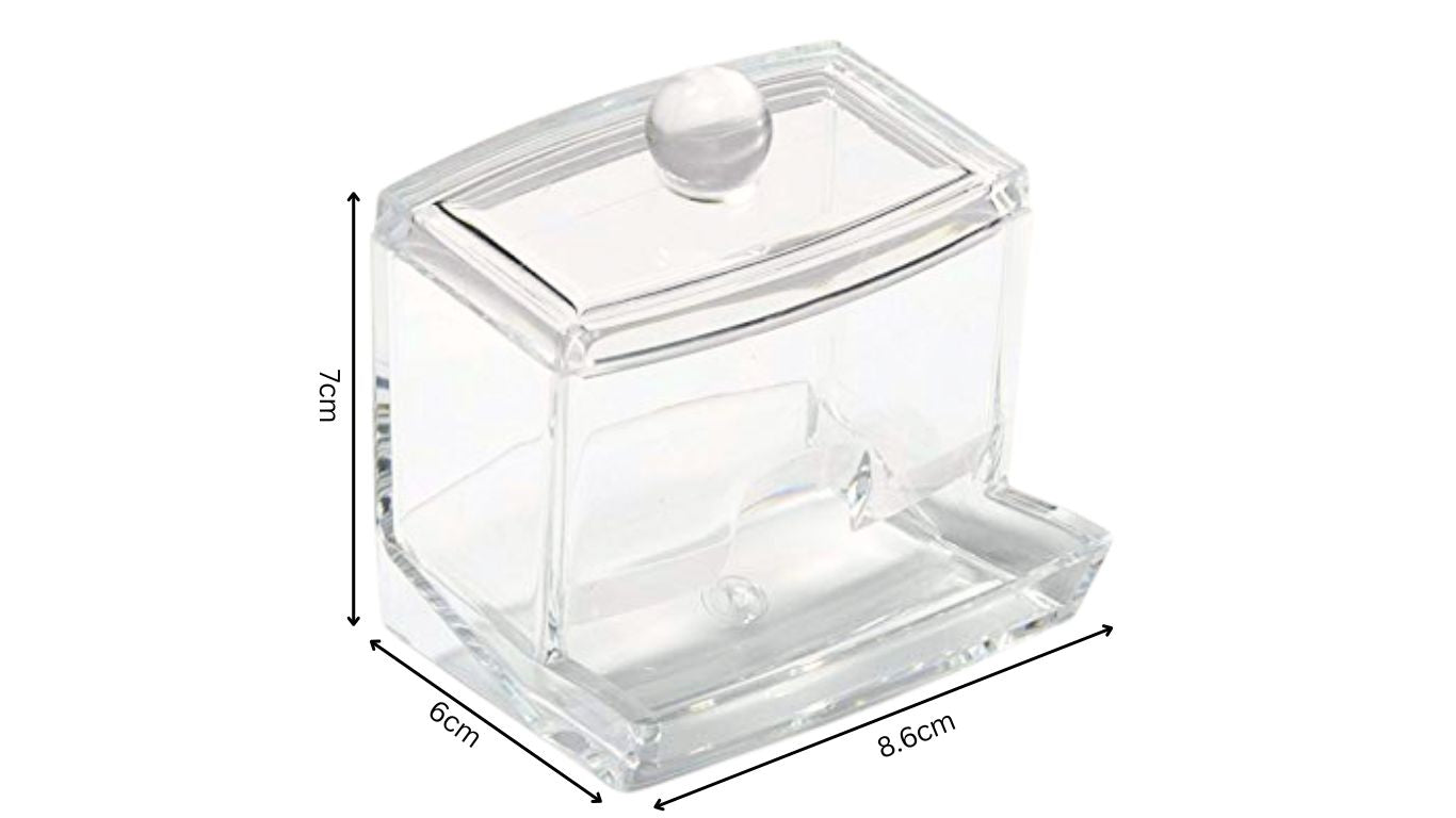Perspex Earbud Holder with Lid
