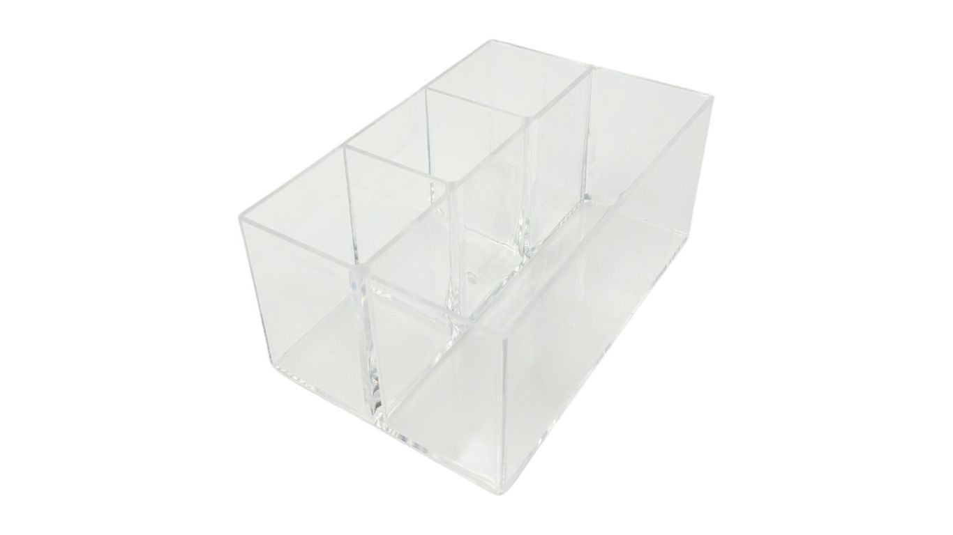 Perspex Rectangular Cosmetic Holder (4 compartments)
