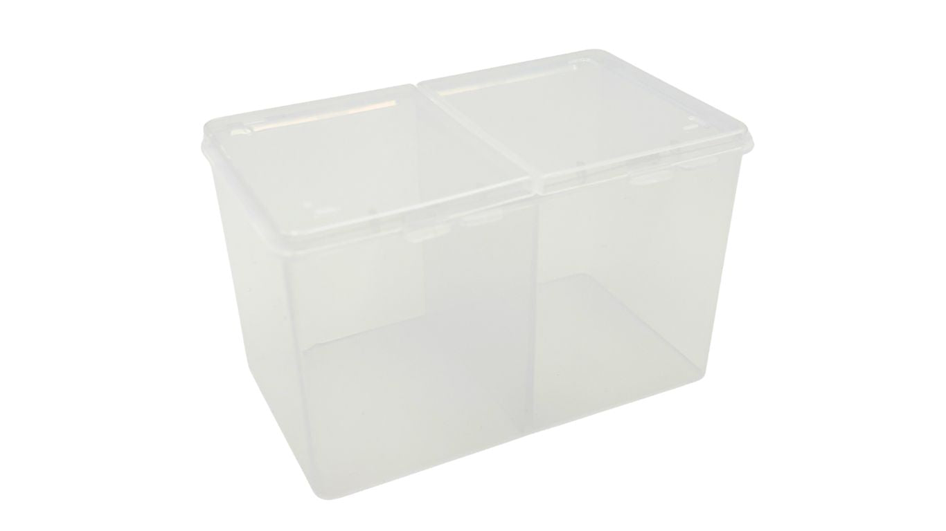 Plastic Nail Wipe Container (empty) 2 compartments
