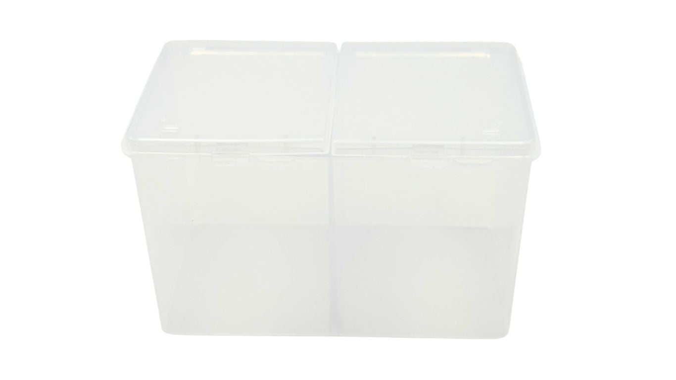 Plastic Nail Wipe Container (empty) 2 compartments