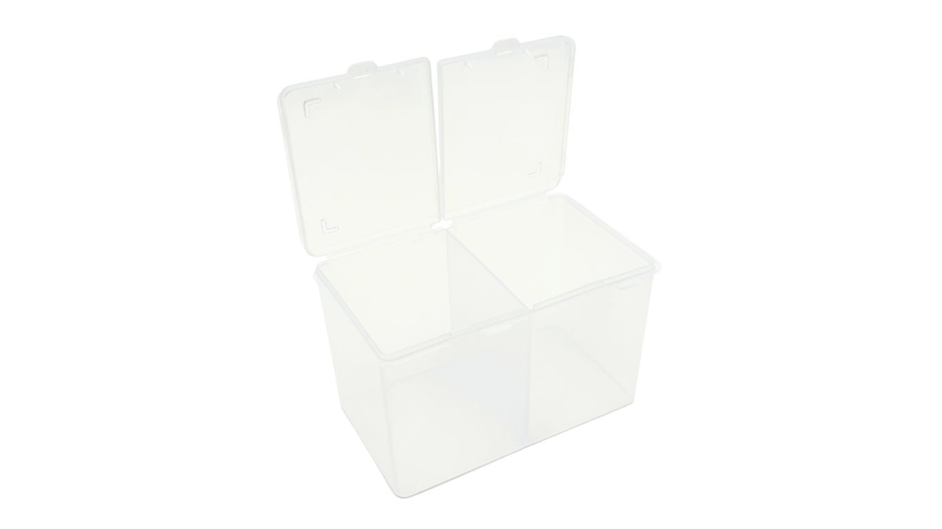 Plastic Nail Wipe Container (empty) 2 compartments