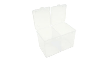 Plastic Nail Wipe Container (empty) 2 compartments
