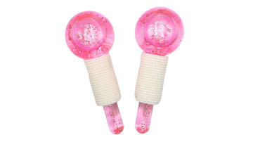Facial Ice Globe - Glass (Pink Glitter) 2's