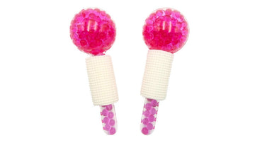 Facial Ice Globe - Glass (Pink Beads) 2's