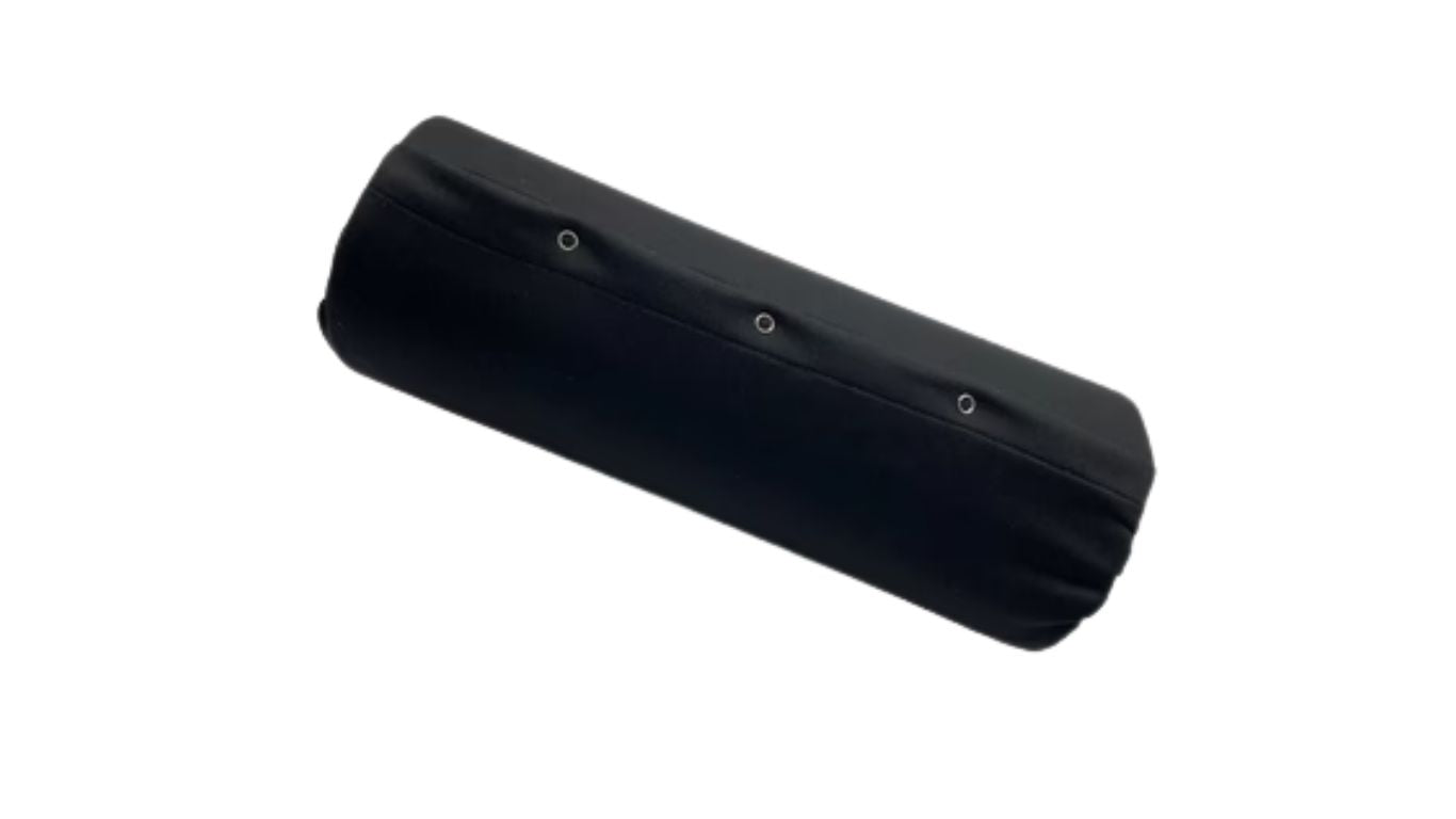 Large Round Black Fabric Bolster