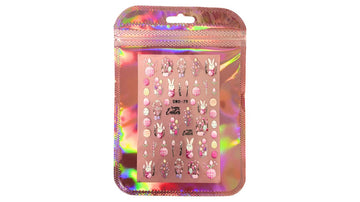 Nail Art Stickers - Pink Bunnies & Eggs