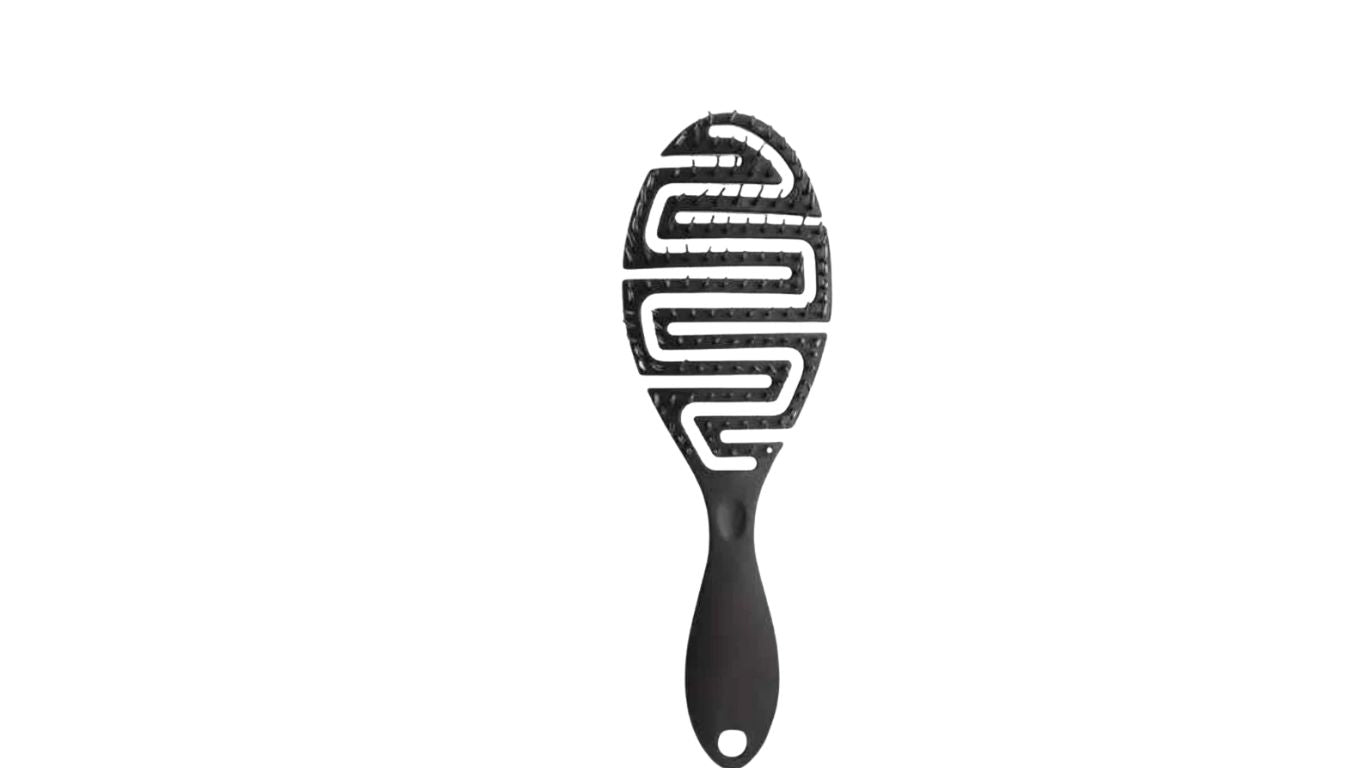 Hollow Detangling Brush - Oval Black