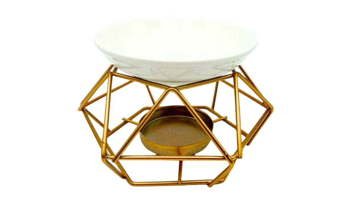 Essential Oil / Wax Melt Burner (gold frame)