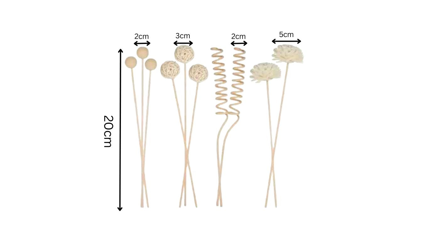 Diffuser Sticks Natural Balls, Flow 10pc