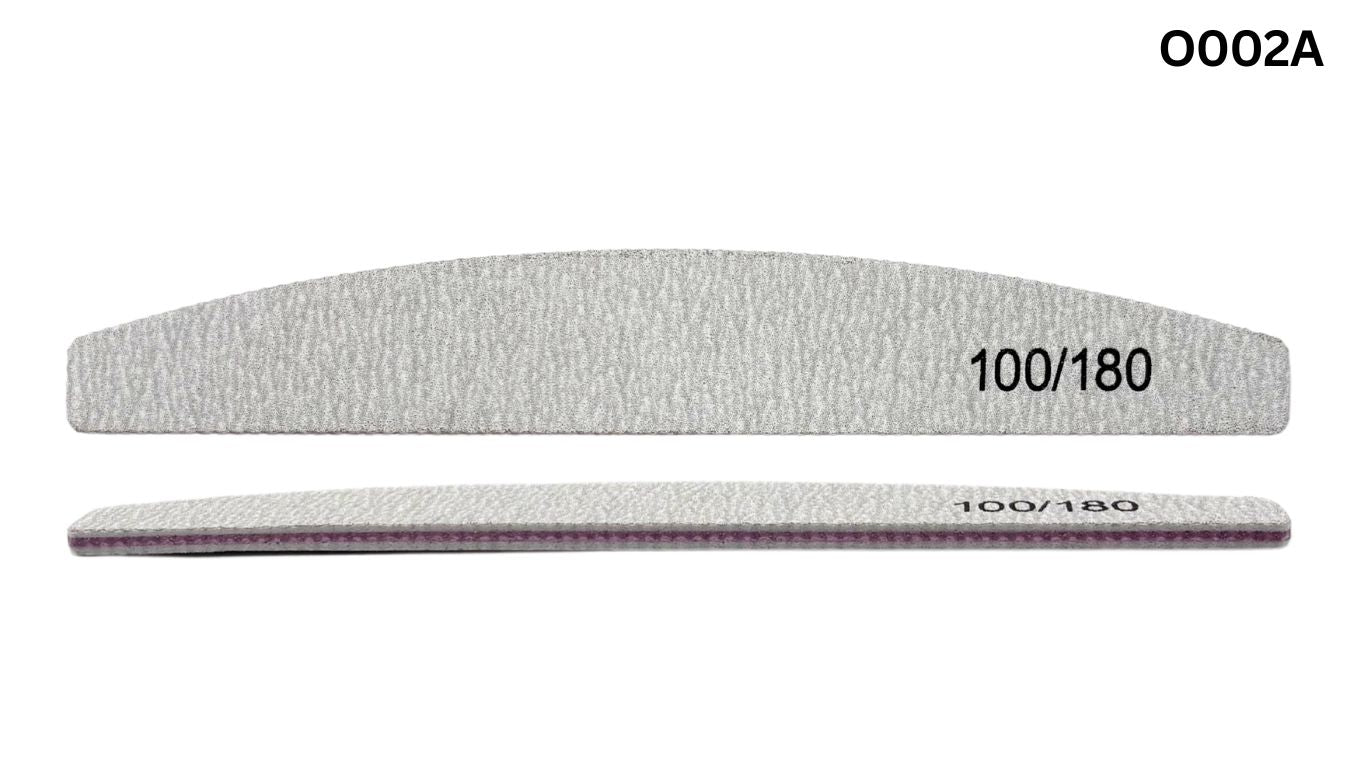 Nail File 100/180 Halfmoon Black