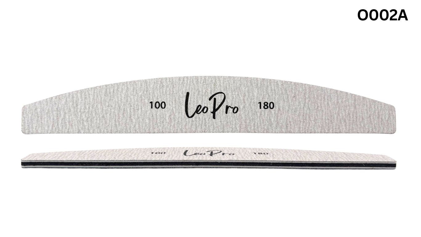 Nail File 100/180 Halfmoon Black