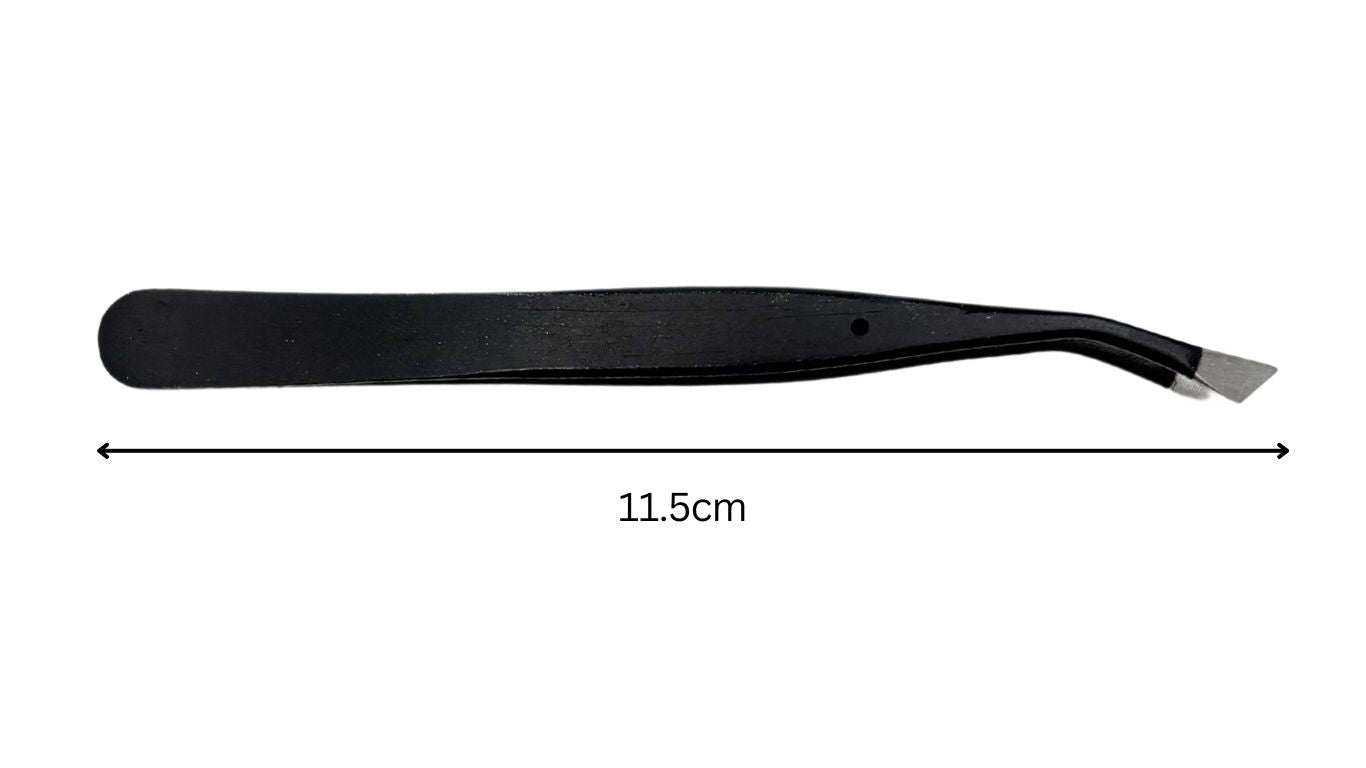 Tweezer Slanted Claw Black 11.5cm